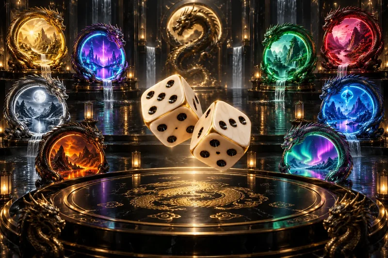 Eight El Dragón Dorado Dice rooms